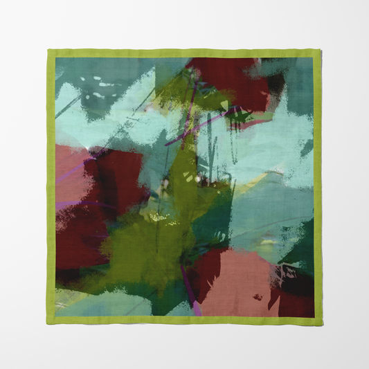 Floral Red Green Napkin