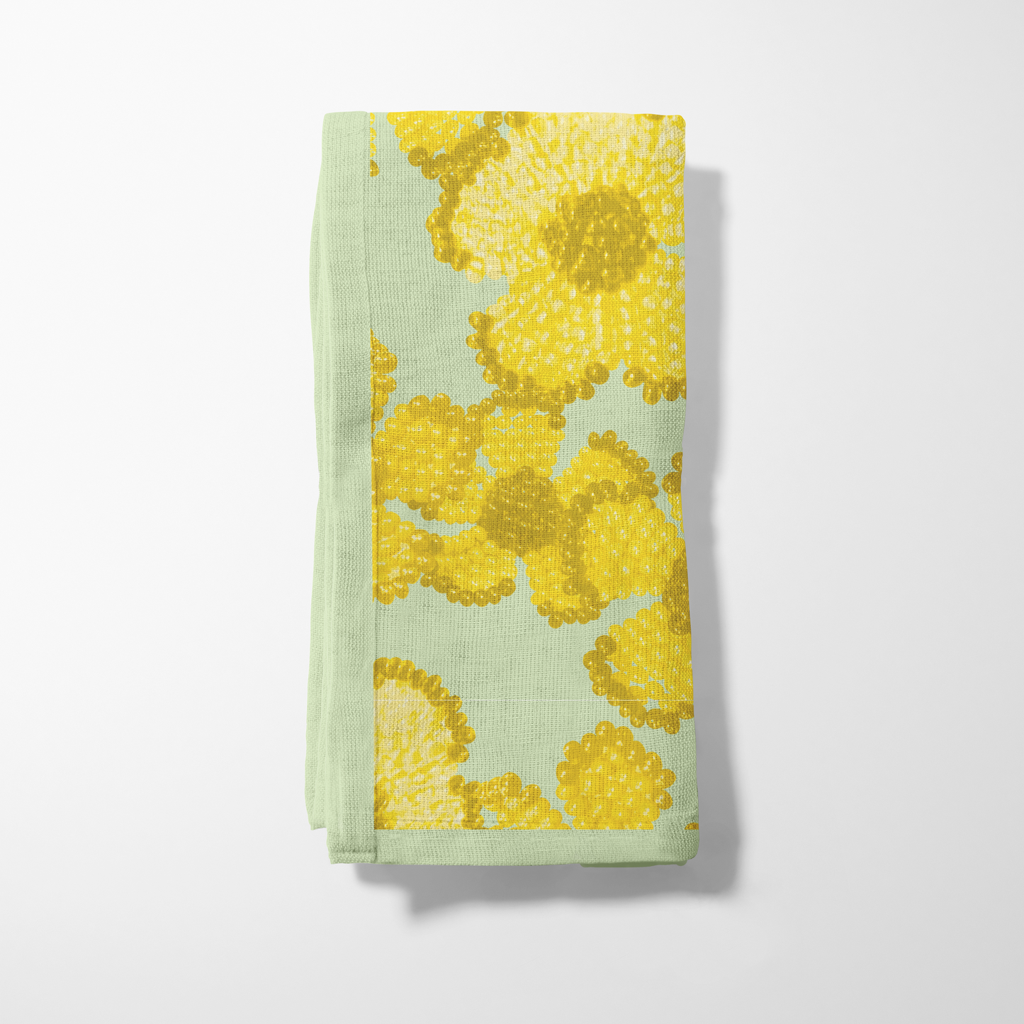 Canary Floral Napkin in Sage - Lightweight Linen