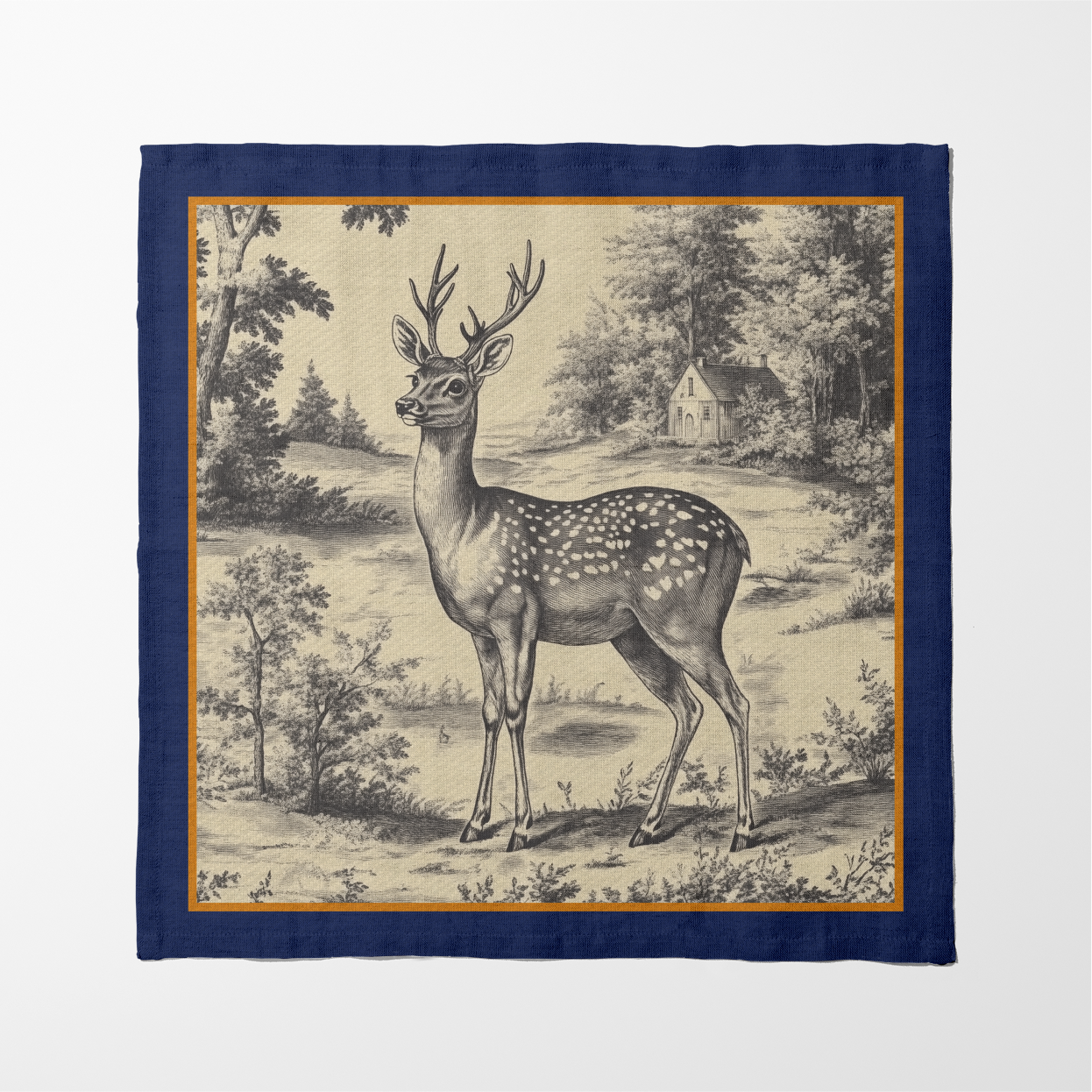 Deer Toile Napkin in Vintage Classic