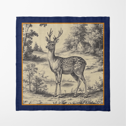 Deer Toile Napkin in Vintage Classic