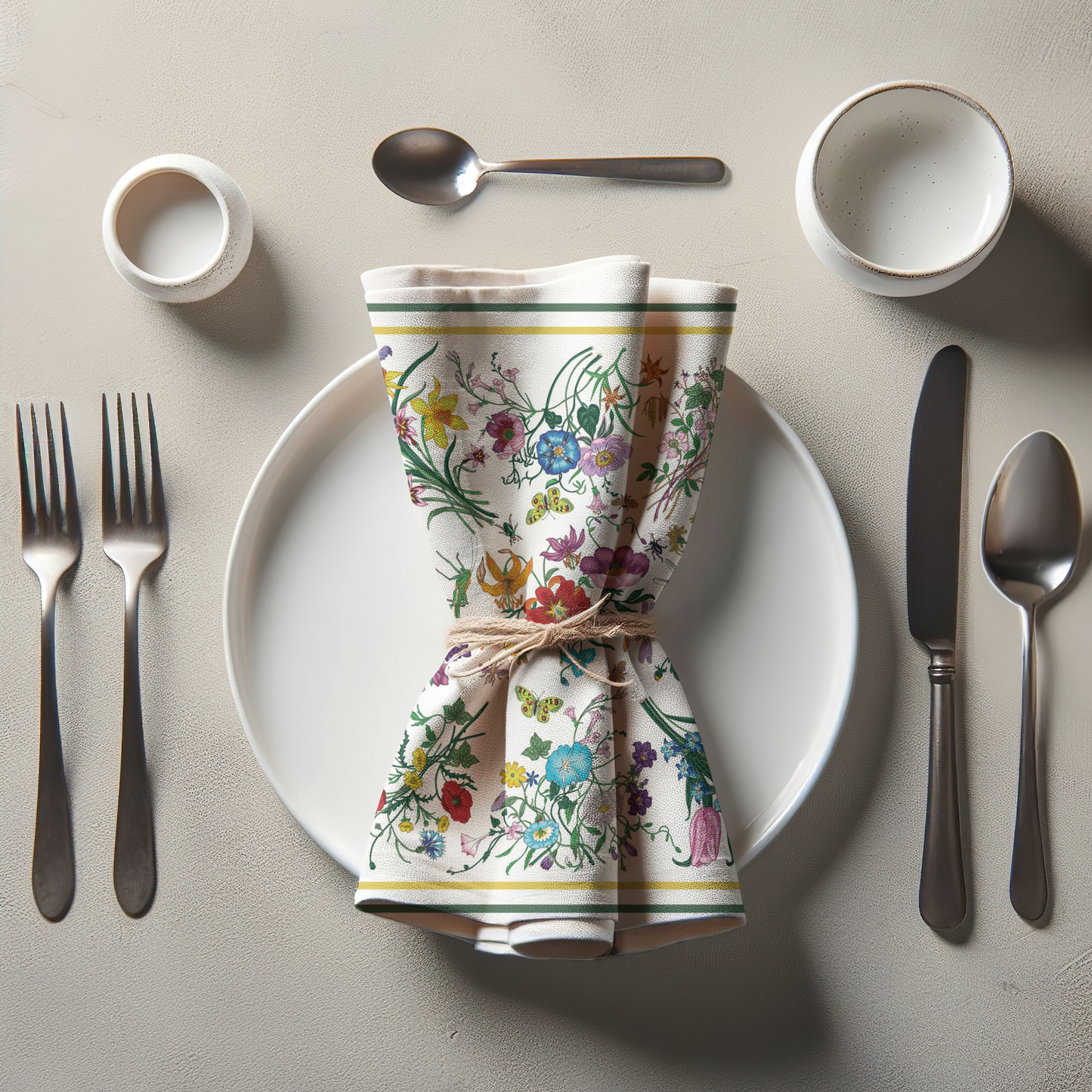 Botanical Puzzle Napkin