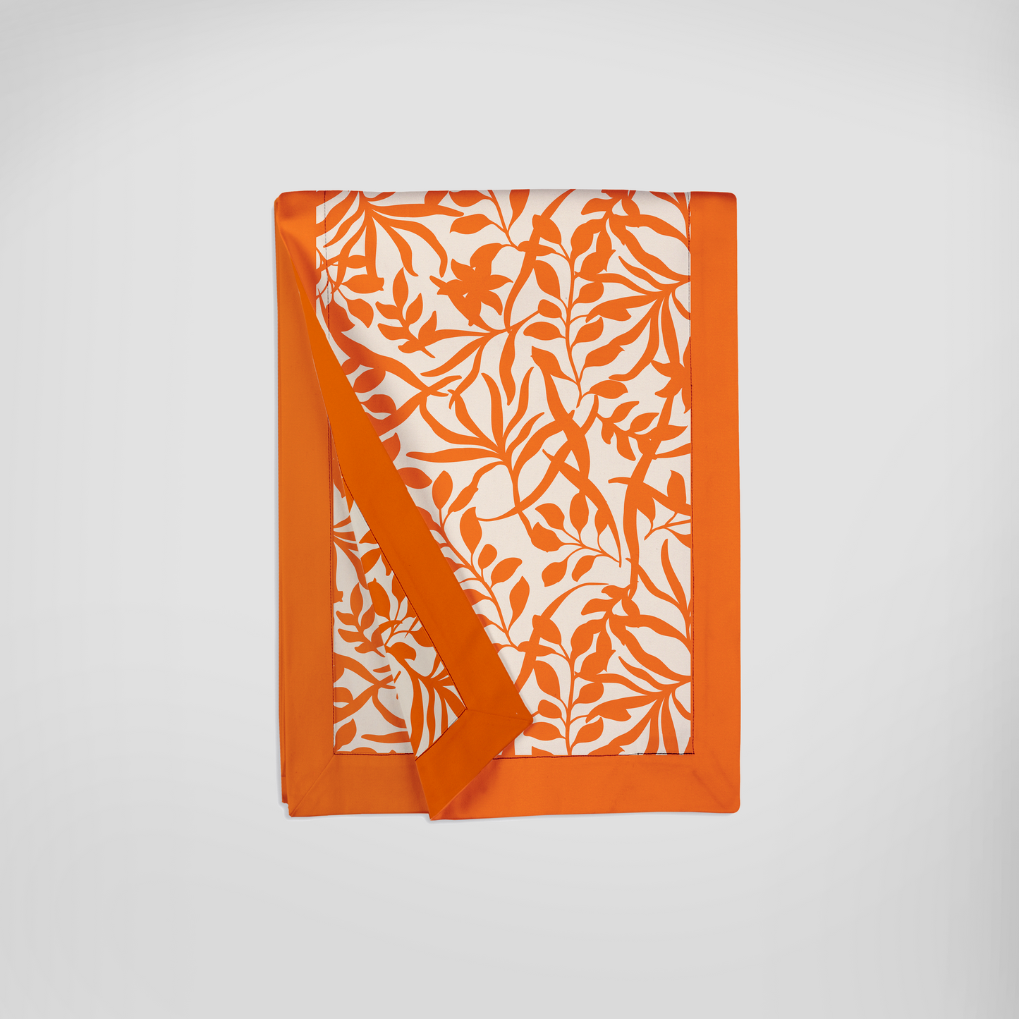 Figi Floral Runner in Orange - Linen in Lightweight Linen