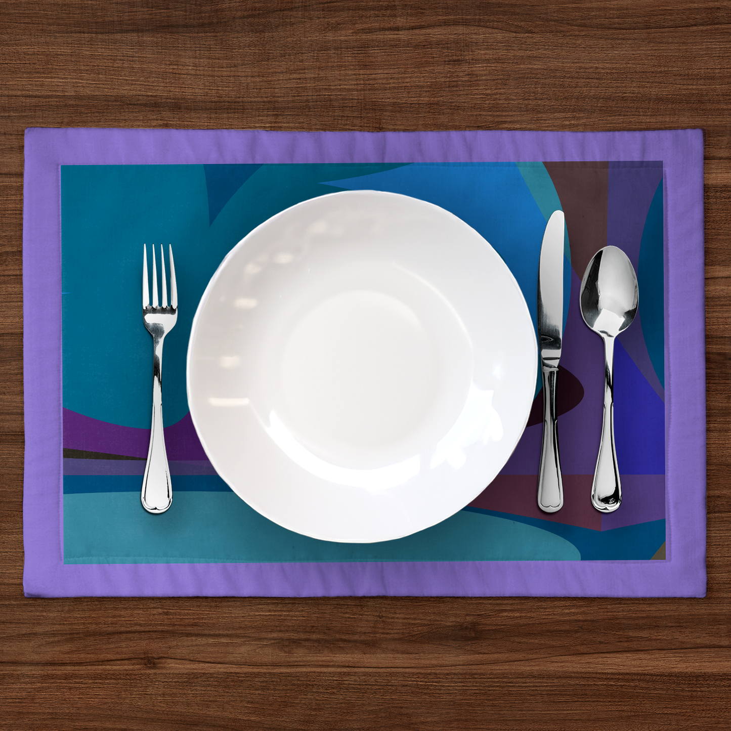 Big Shapes Placemat in Blue