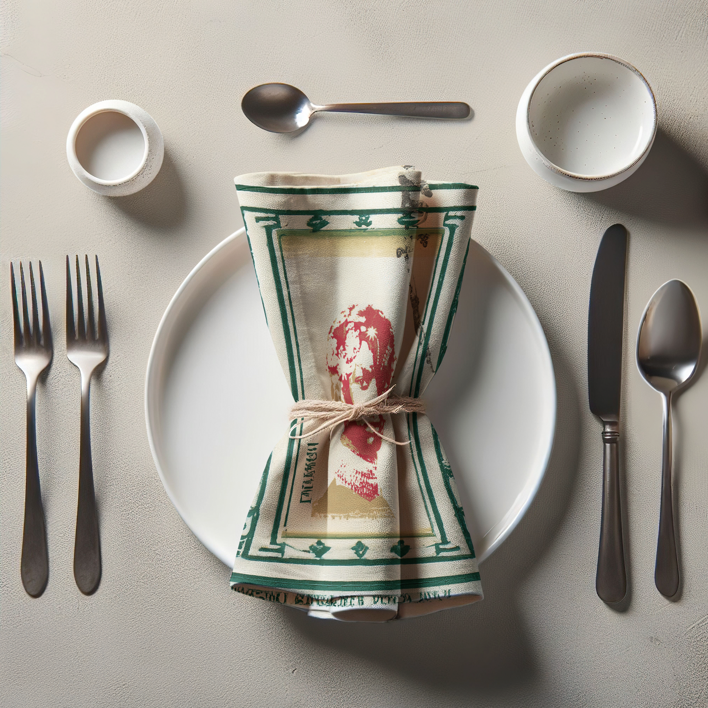 'Guerrero' in Emerald Green Napkin