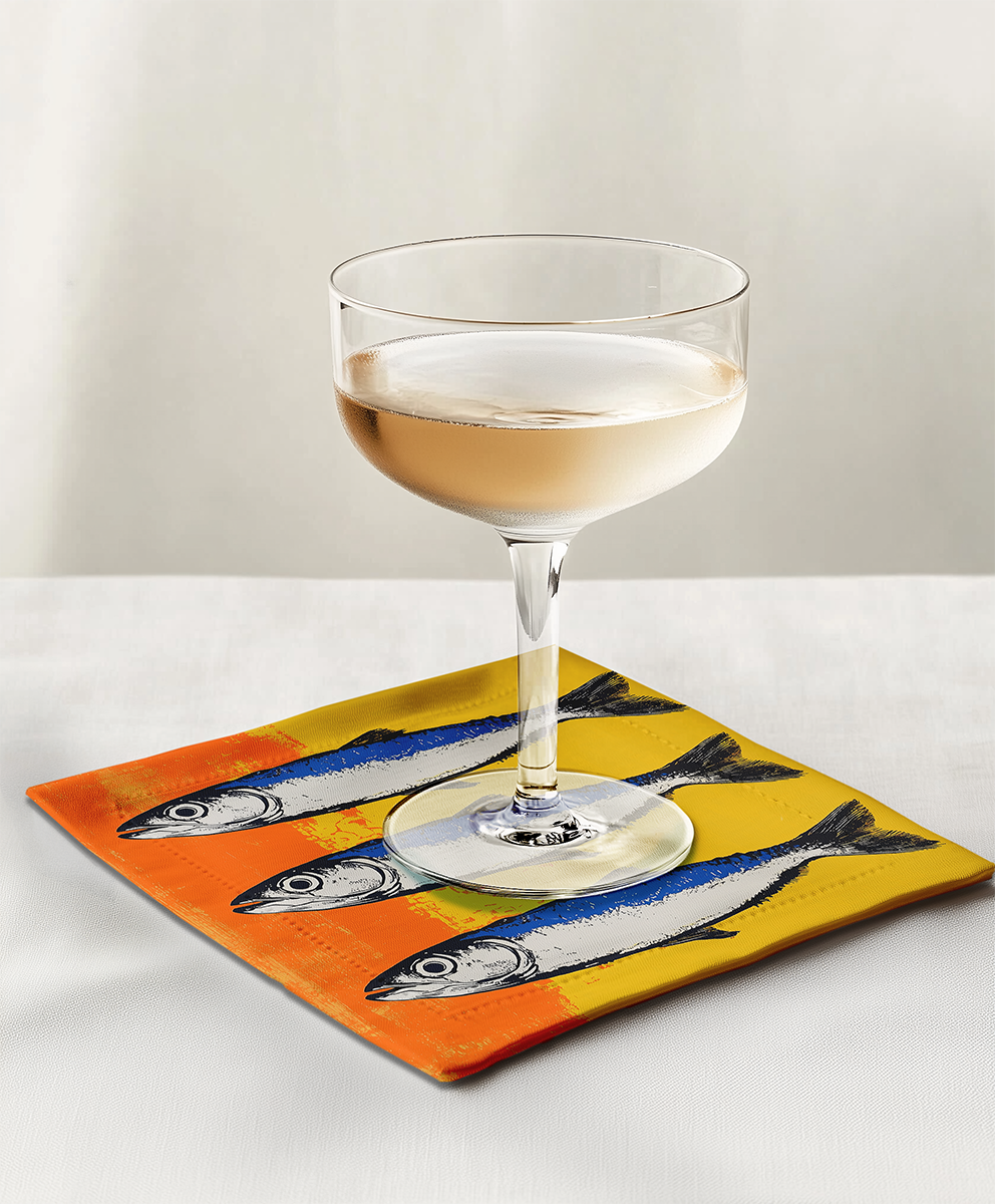 Matiz Sardine Cocktail Napkin