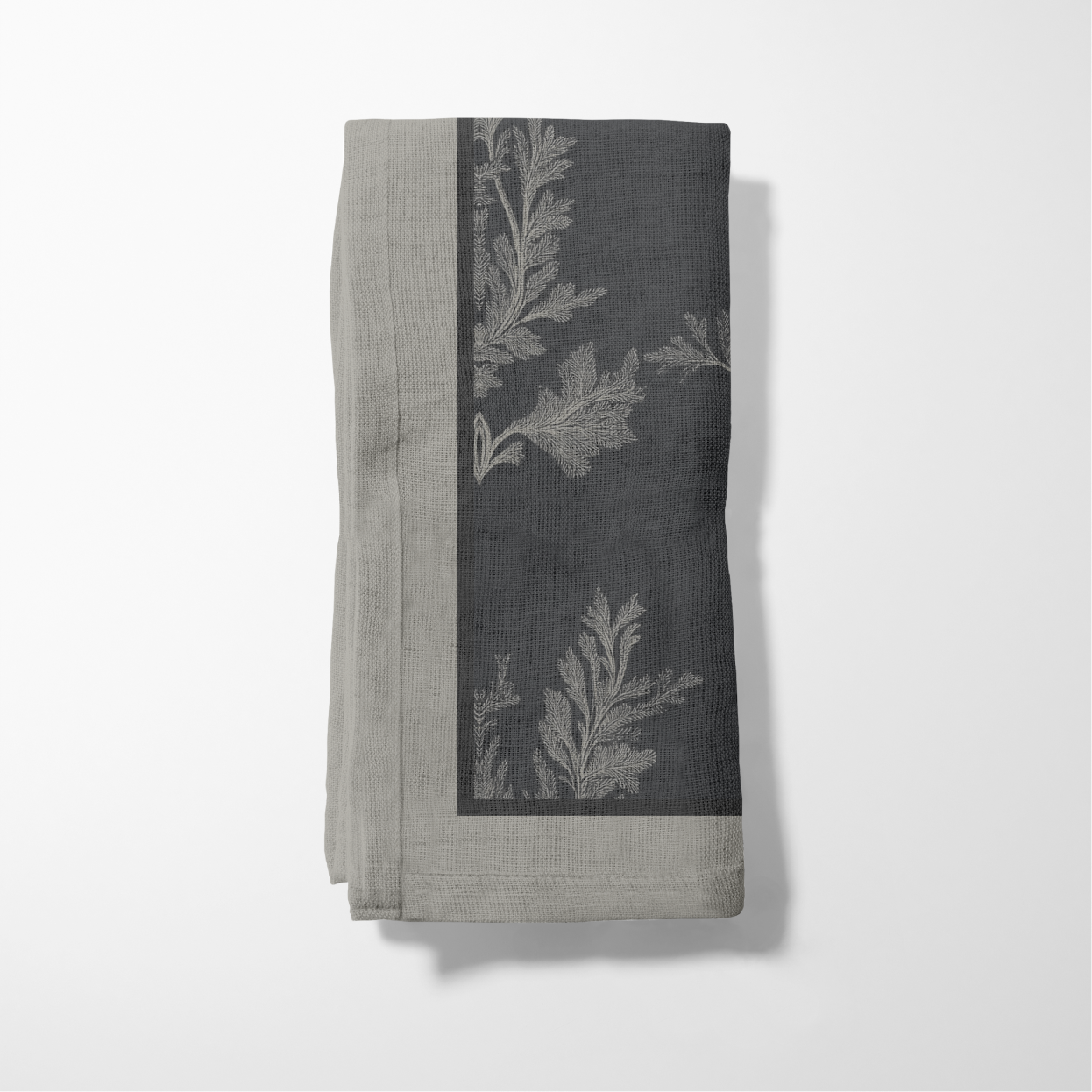 Seahorse Toile Napkin in Steel