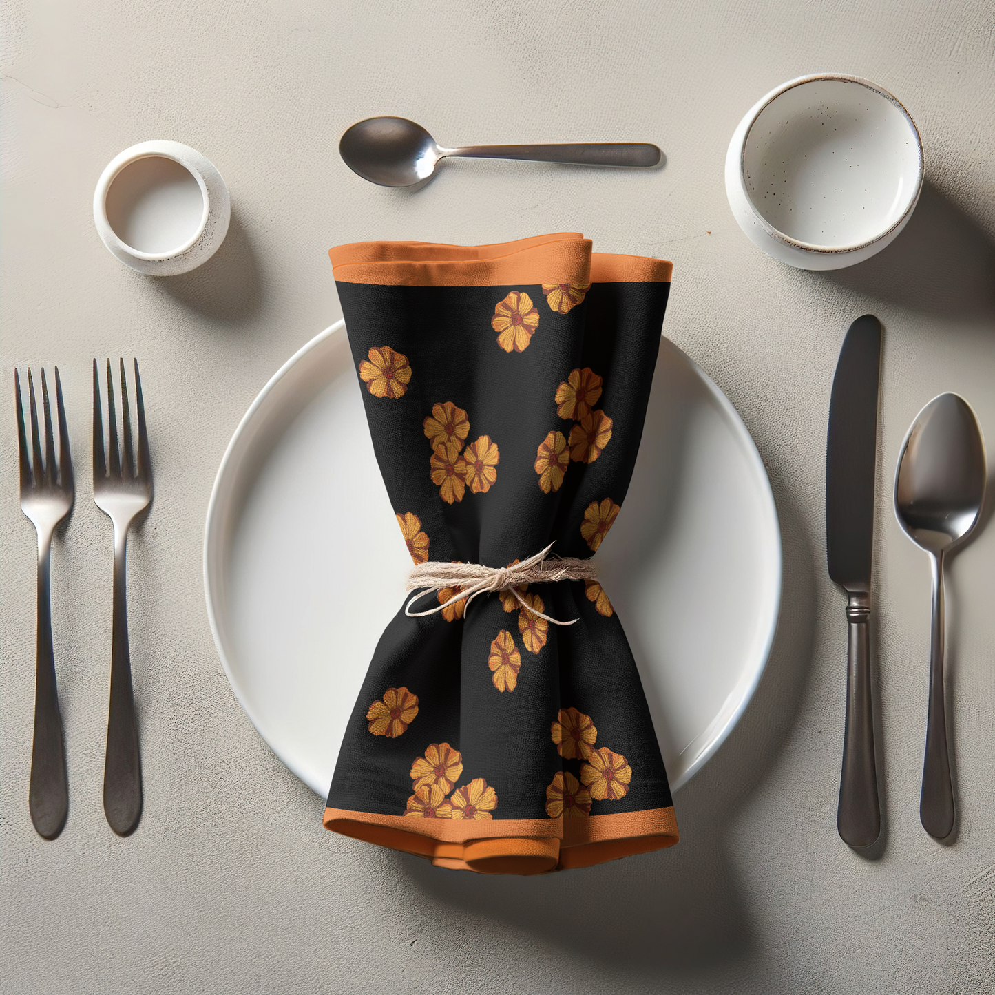 Black Poppies Napkin