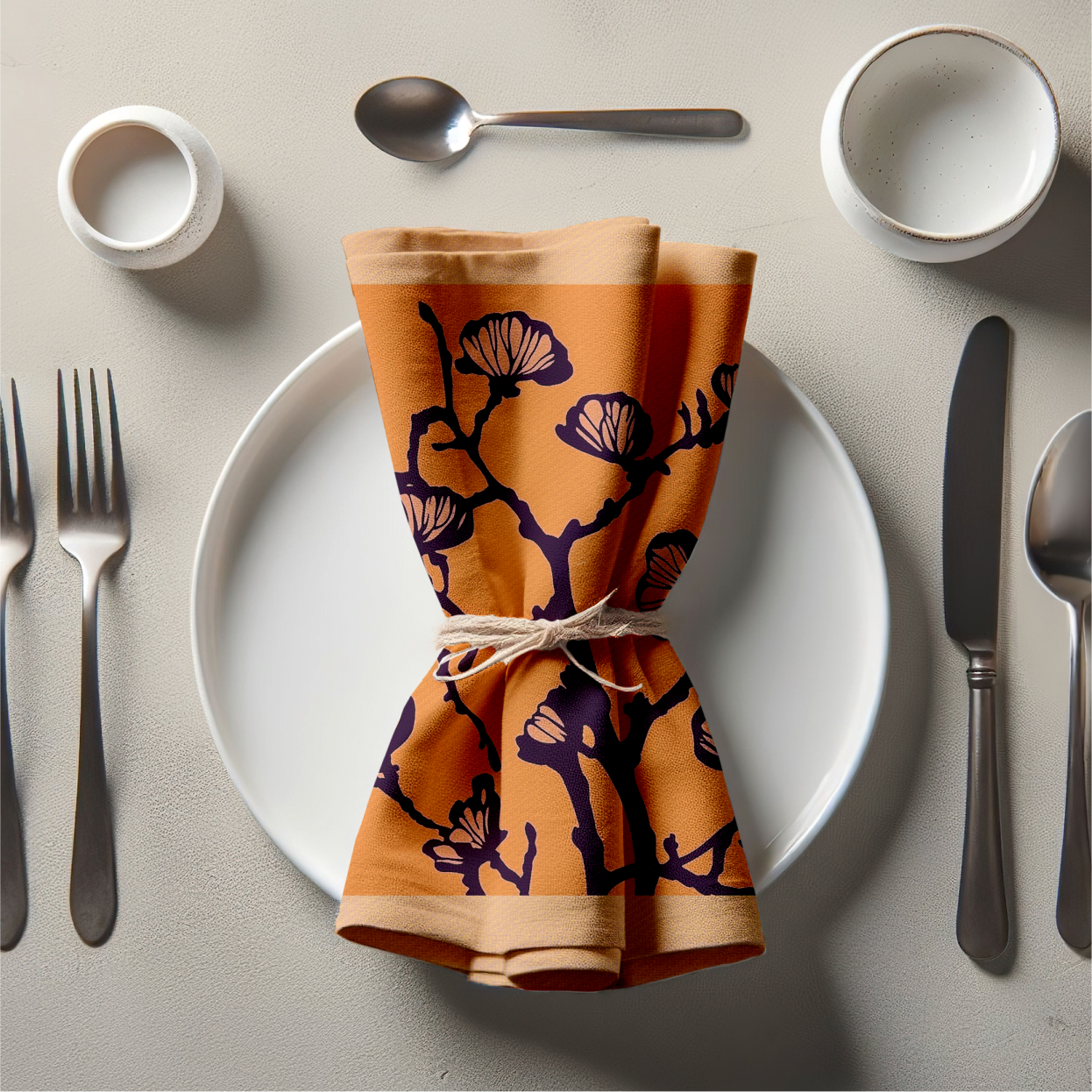 Nature's Calligraphy Napkin in Summer Sonet