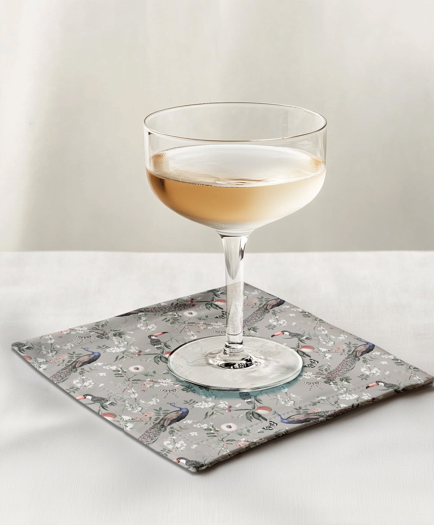 Cocktail Napkin - Elysian in gray