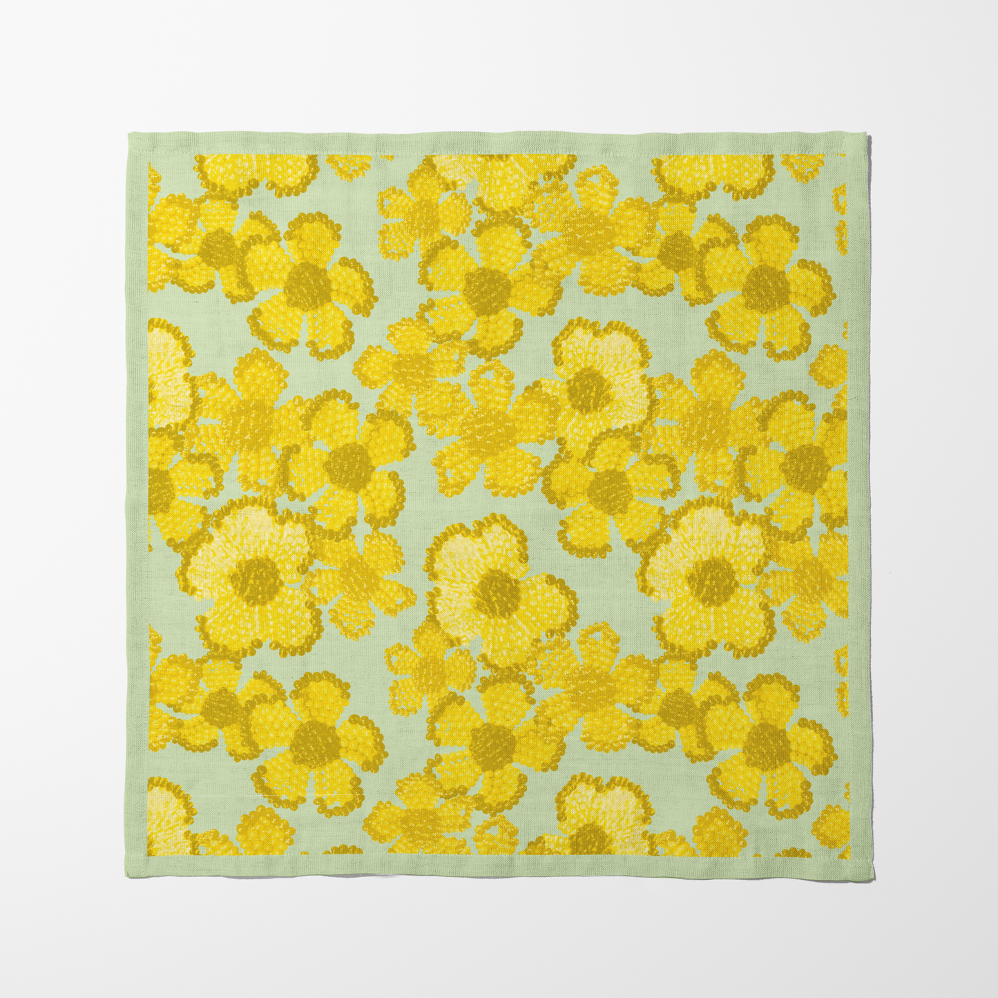 Canary Floral Napkin in Sage - Lightweight Linen
