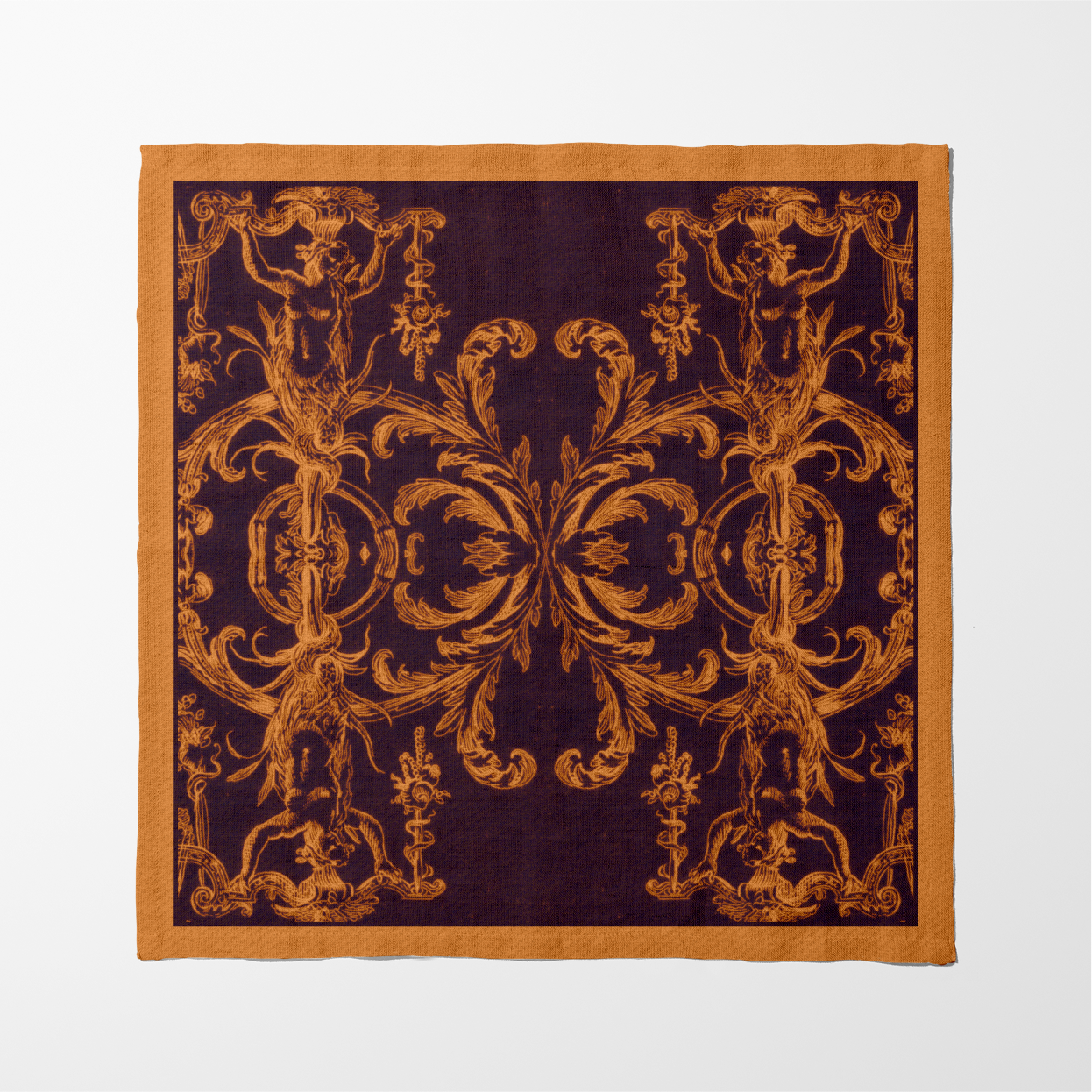 Sea Maiden Toile Napkin in Burnt Ochre