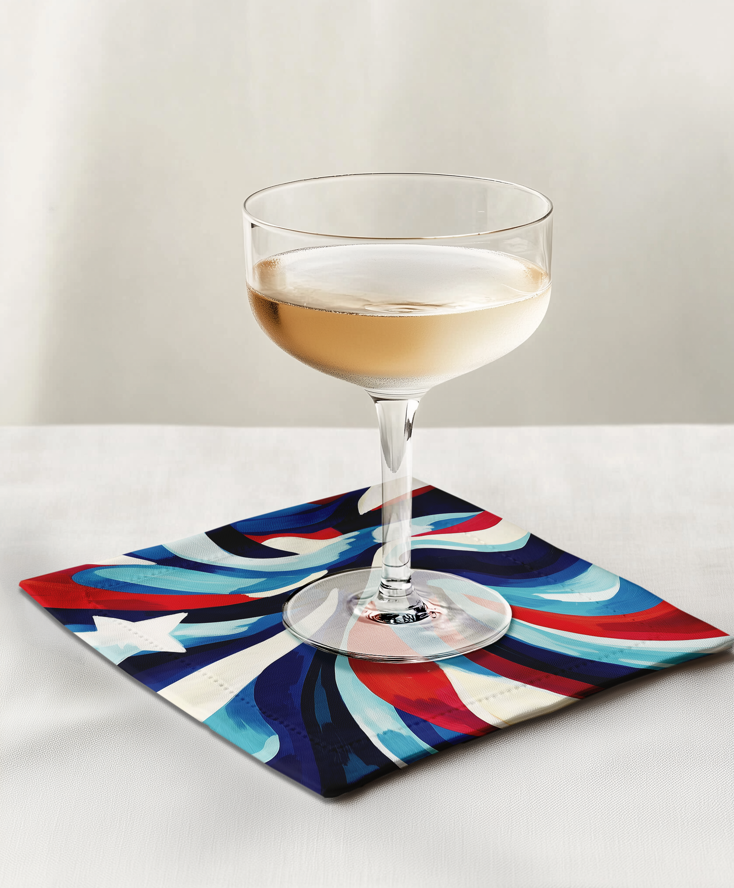 Stars in Swirls Cocktail Napkin