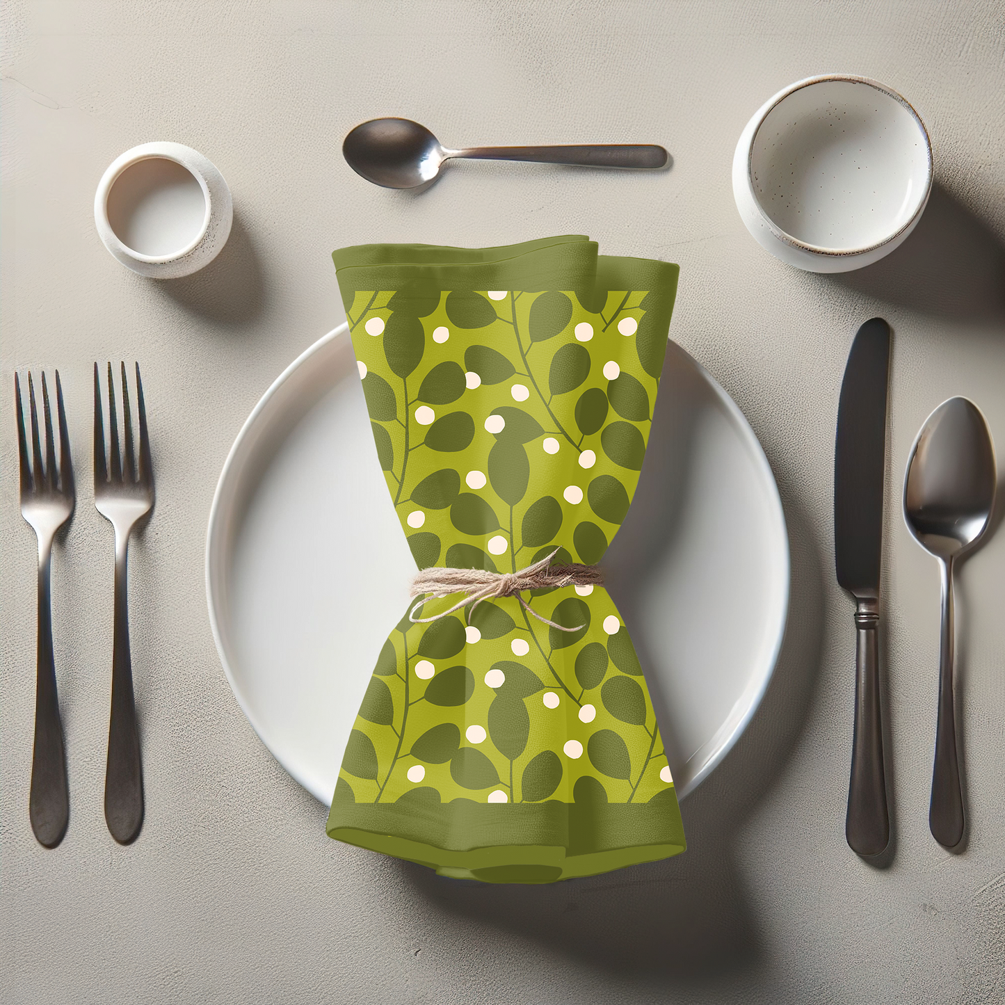 Branches + Dots Napkin in Green