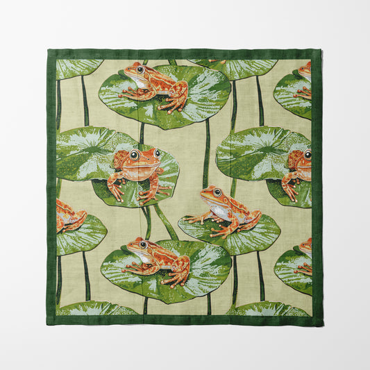 Frogs in Green Napkin