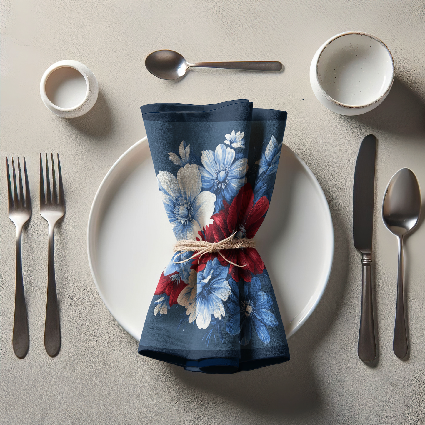 Red, White & Bloom Floral Napkin