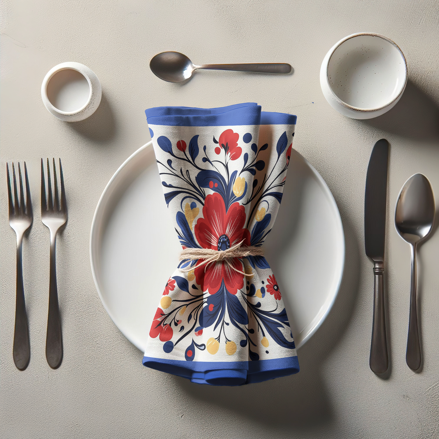 Red, White & Bloom Floral Napkin
