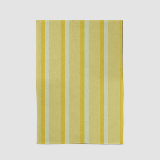 Candy Stripes Tea Towel in Yellow