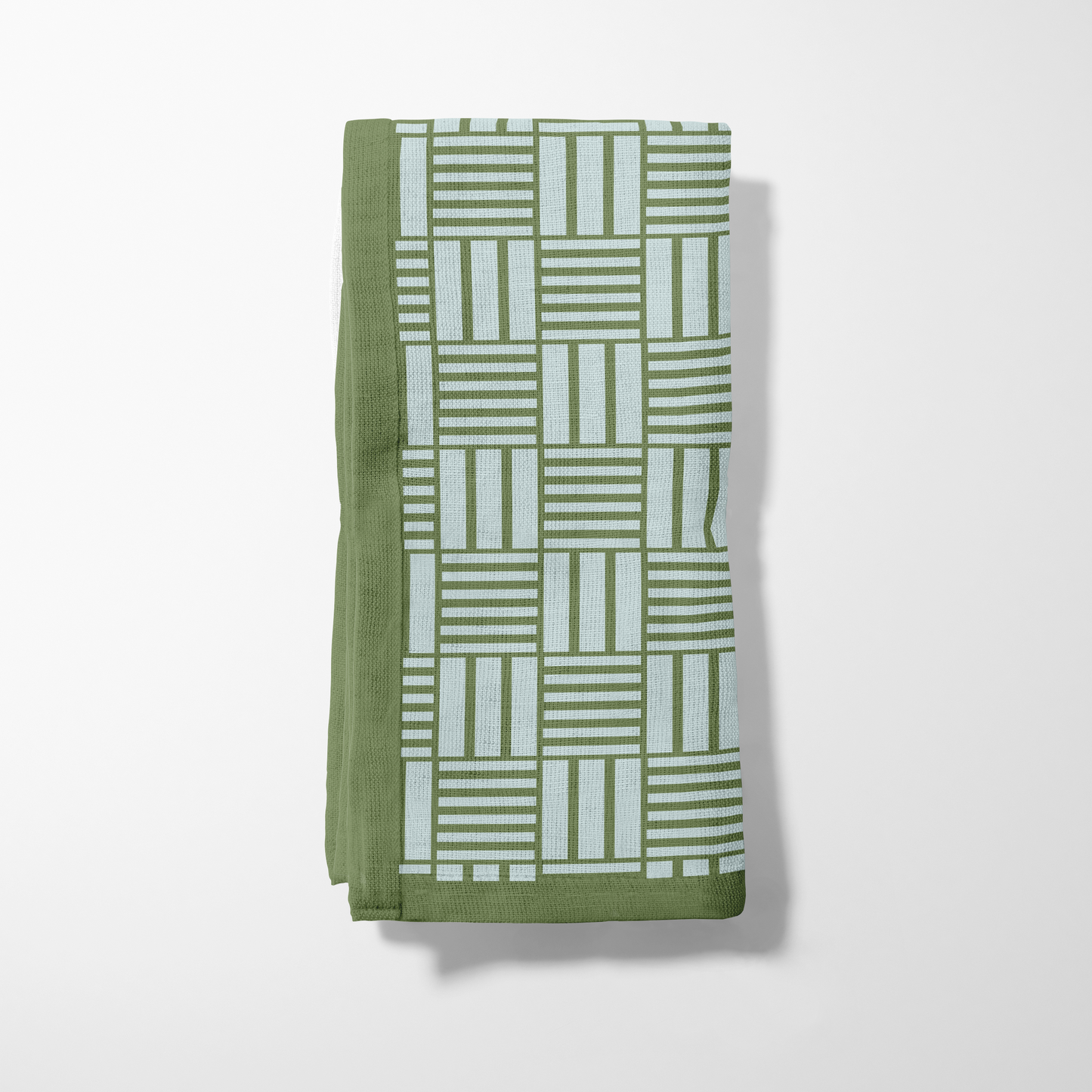 Checkered Stripes Napkin in Green