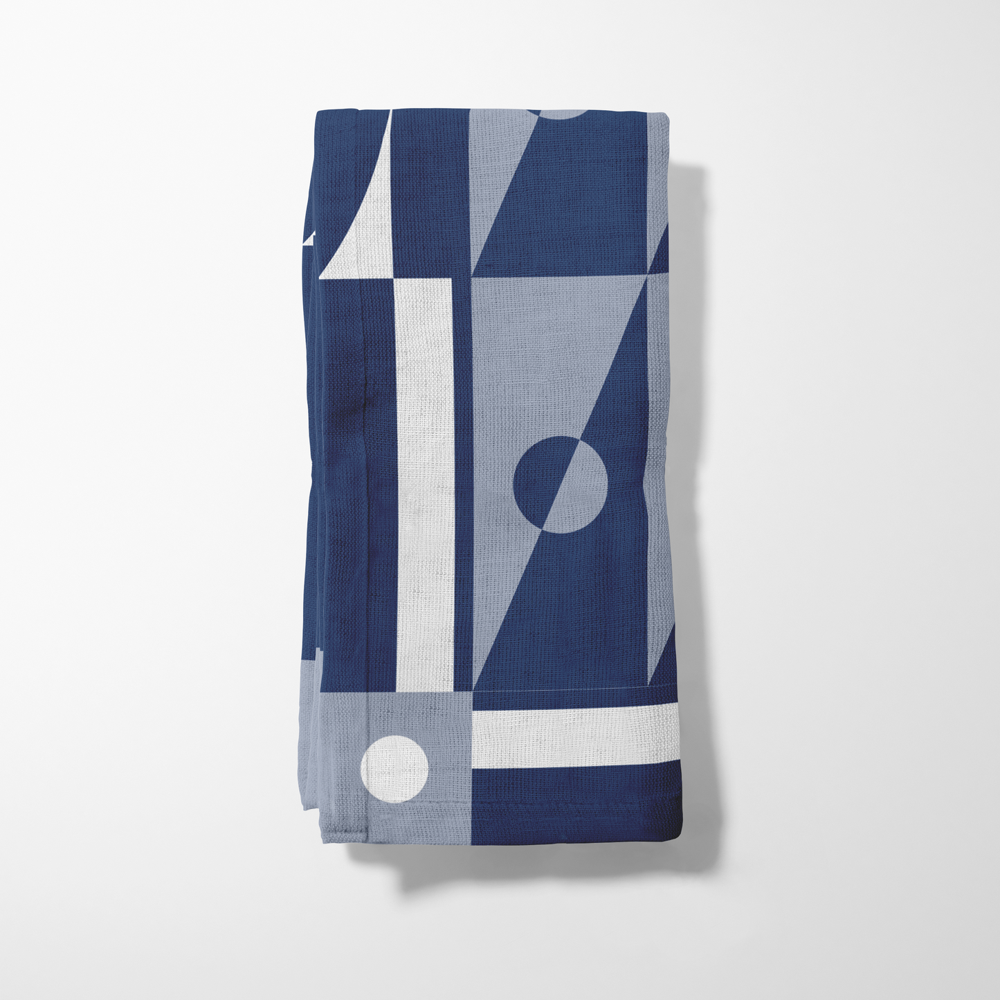 Blue Backgammon Napkin in Lightweight Linen