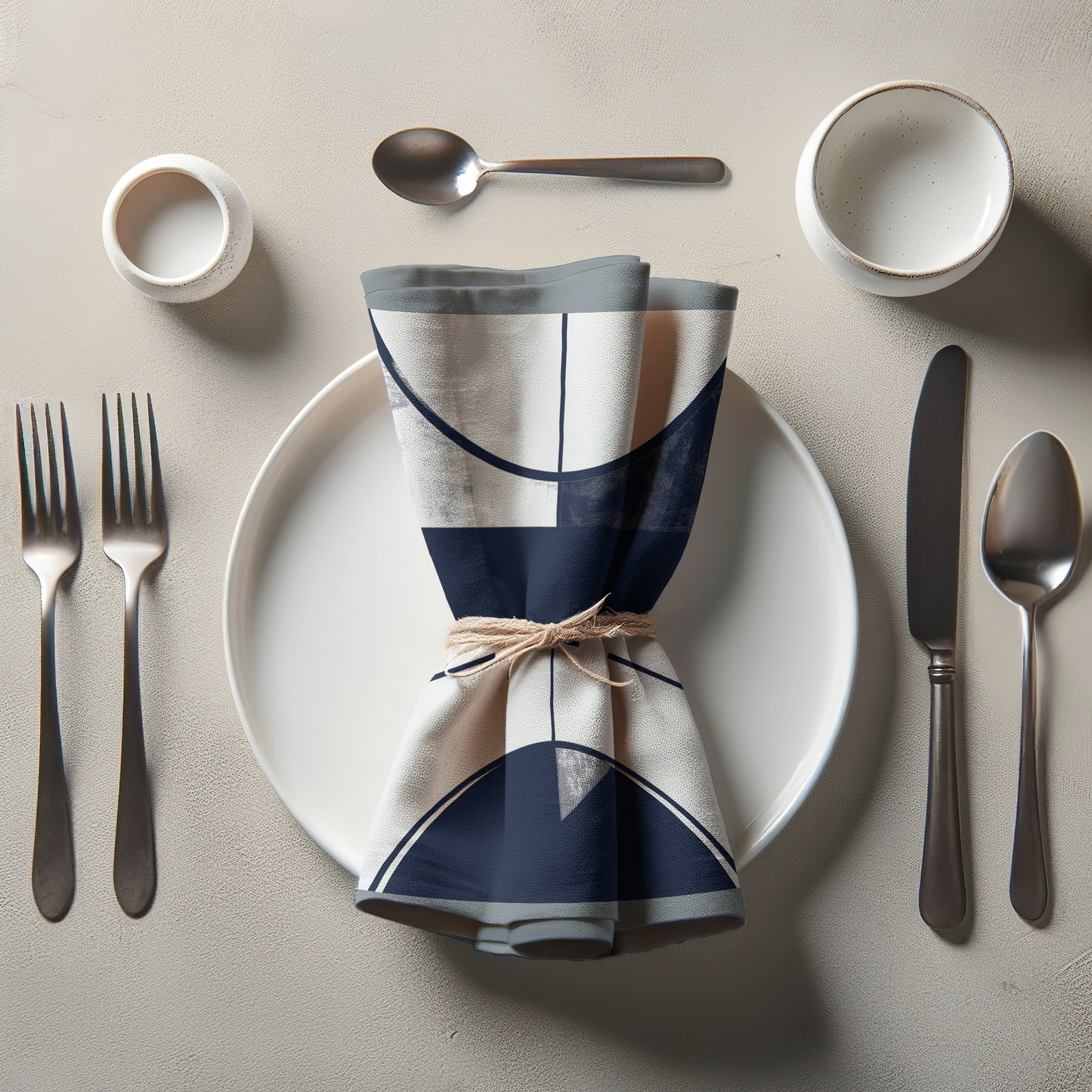 Flag Blue and Gray Basketball Napkin