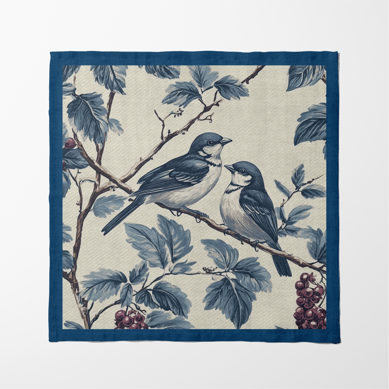 Antique Sparrow Napkin in Heritage Navy