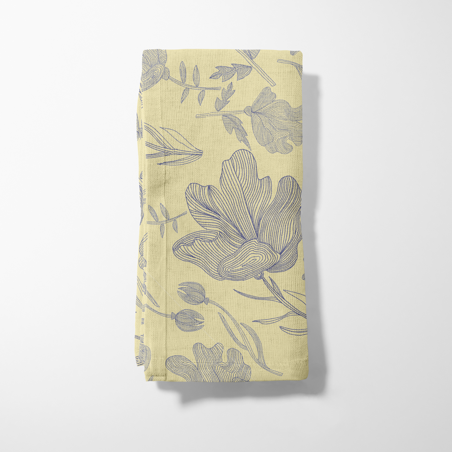 Summer Flowers Napkin in Light Yellow