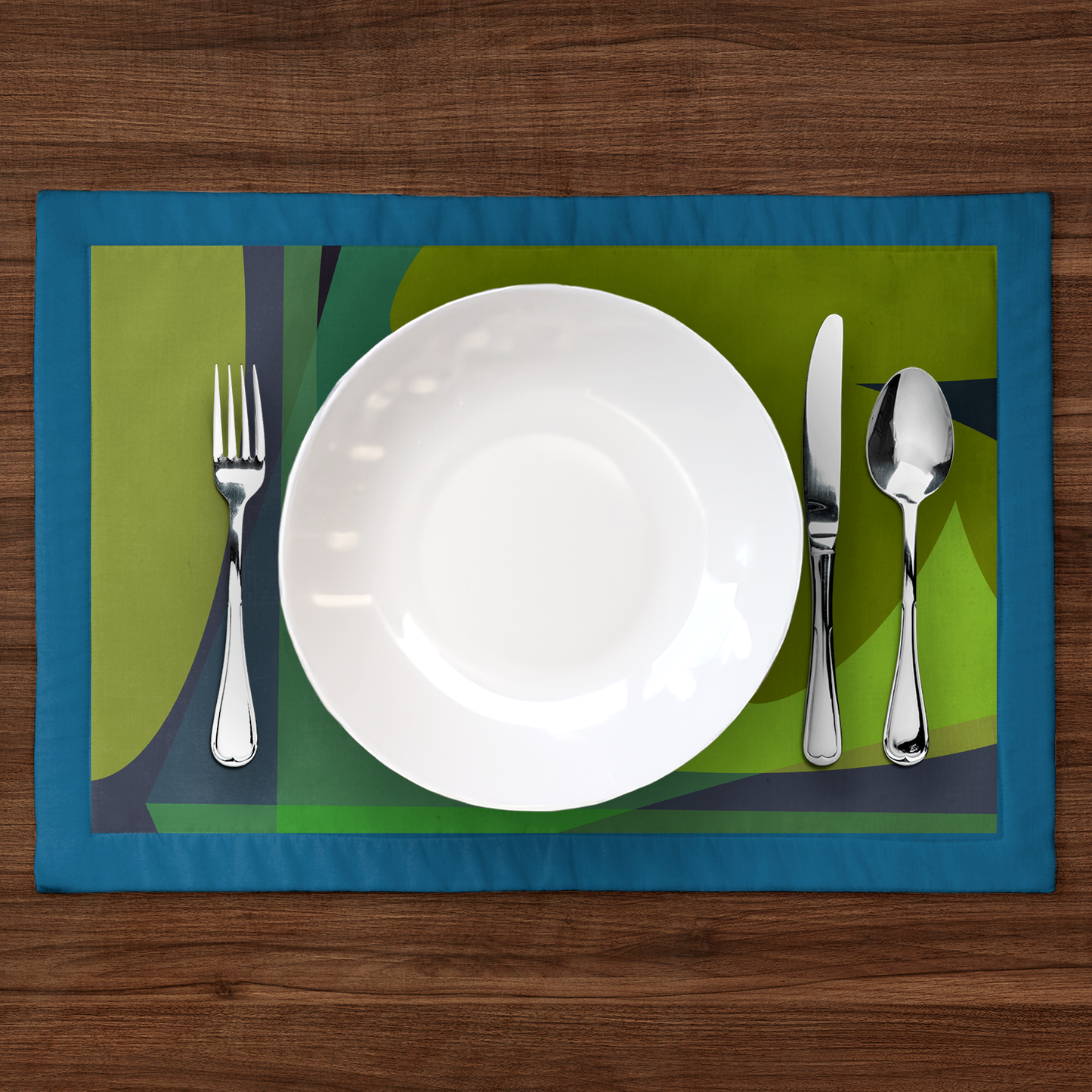 Big Shapes Placemat in Green