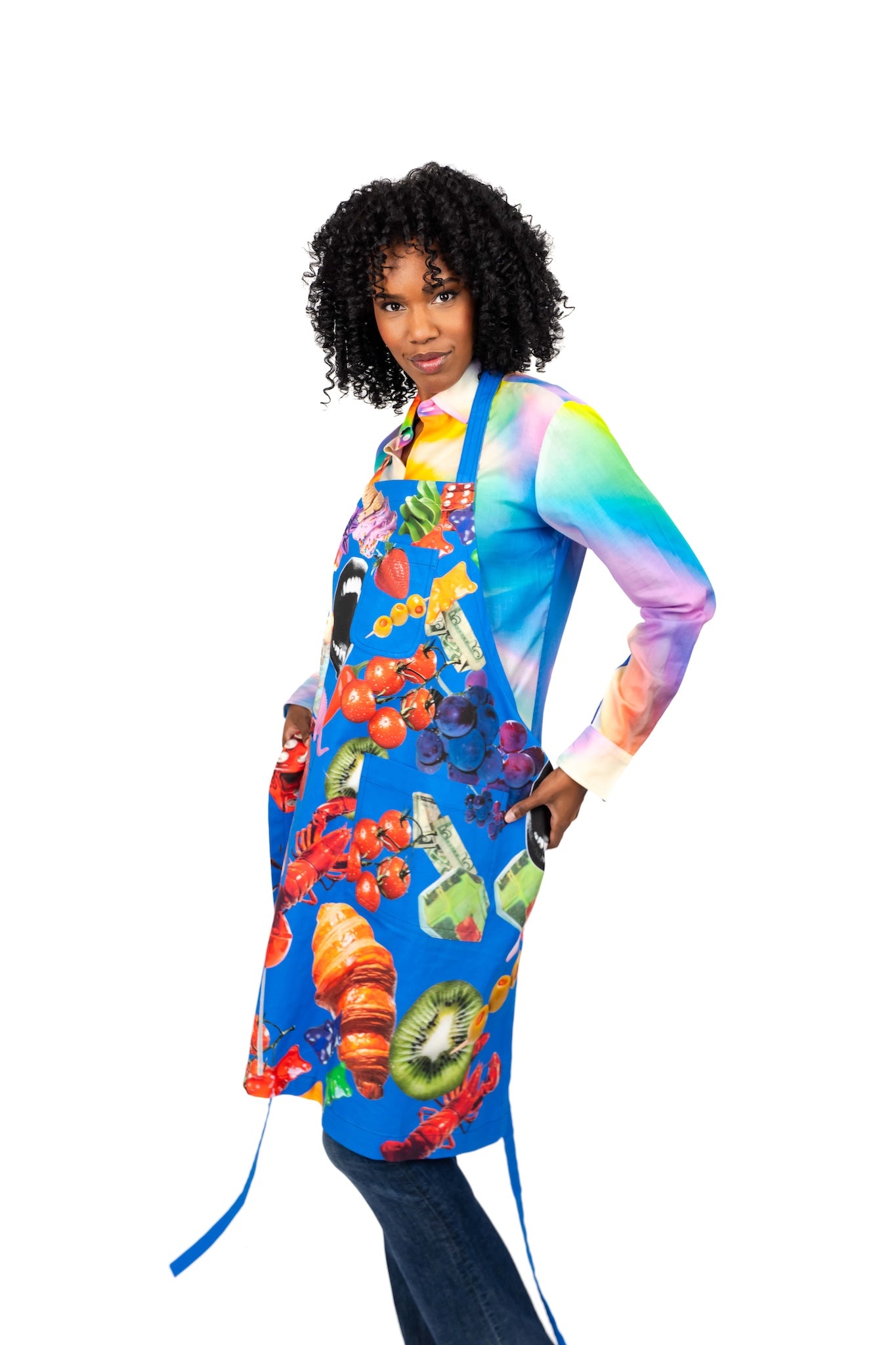 Blue Print Apron