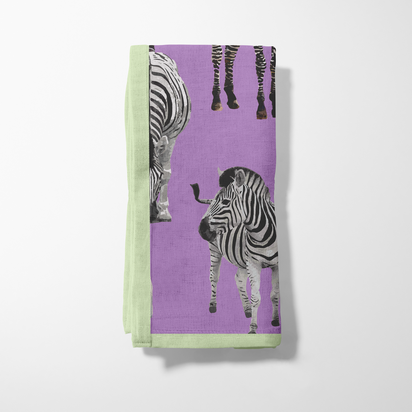 Zias Zebras Napkin Mauve Lime