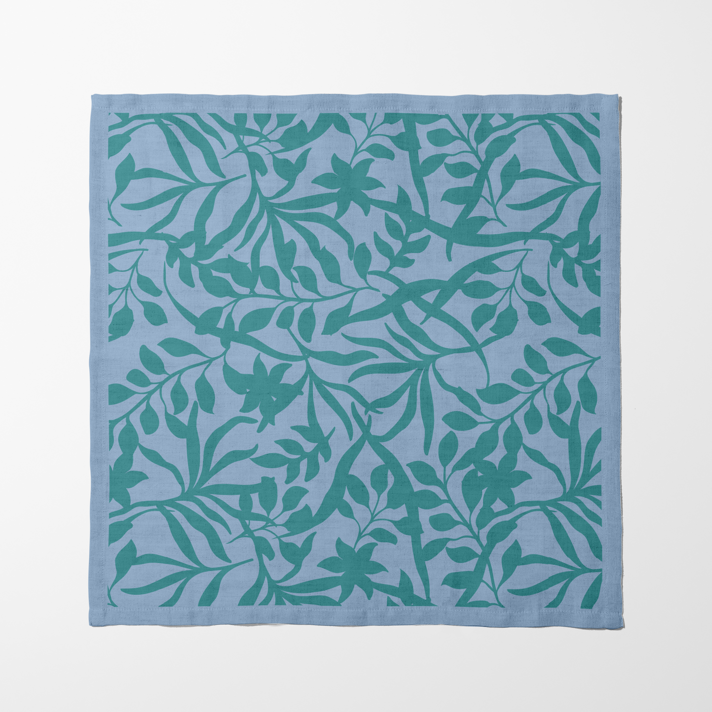 Figi Floral Napkin in Cool Pool Viridian in Organic Cotton Voile