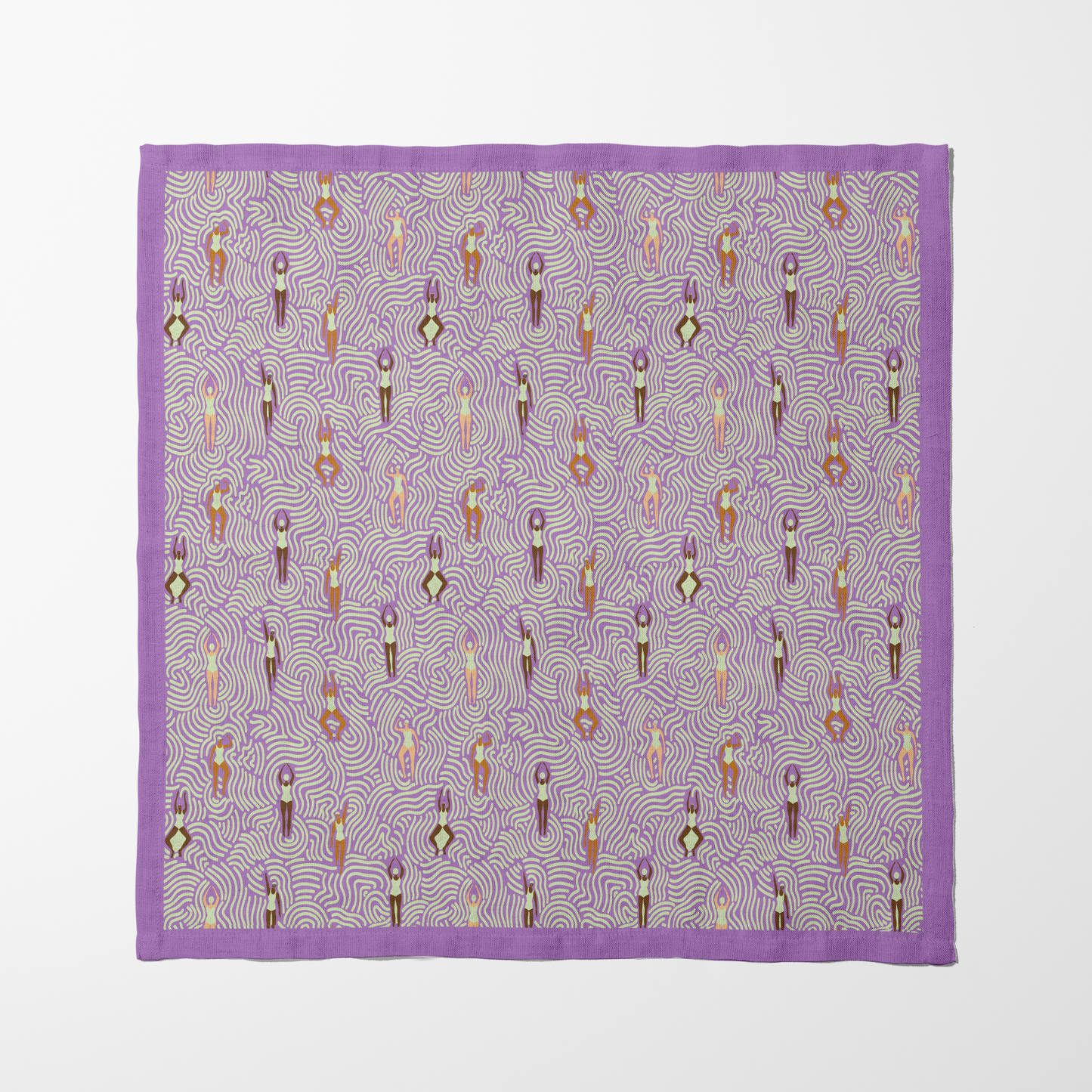Swimmers in Summer in Mauve Lime Napkin
