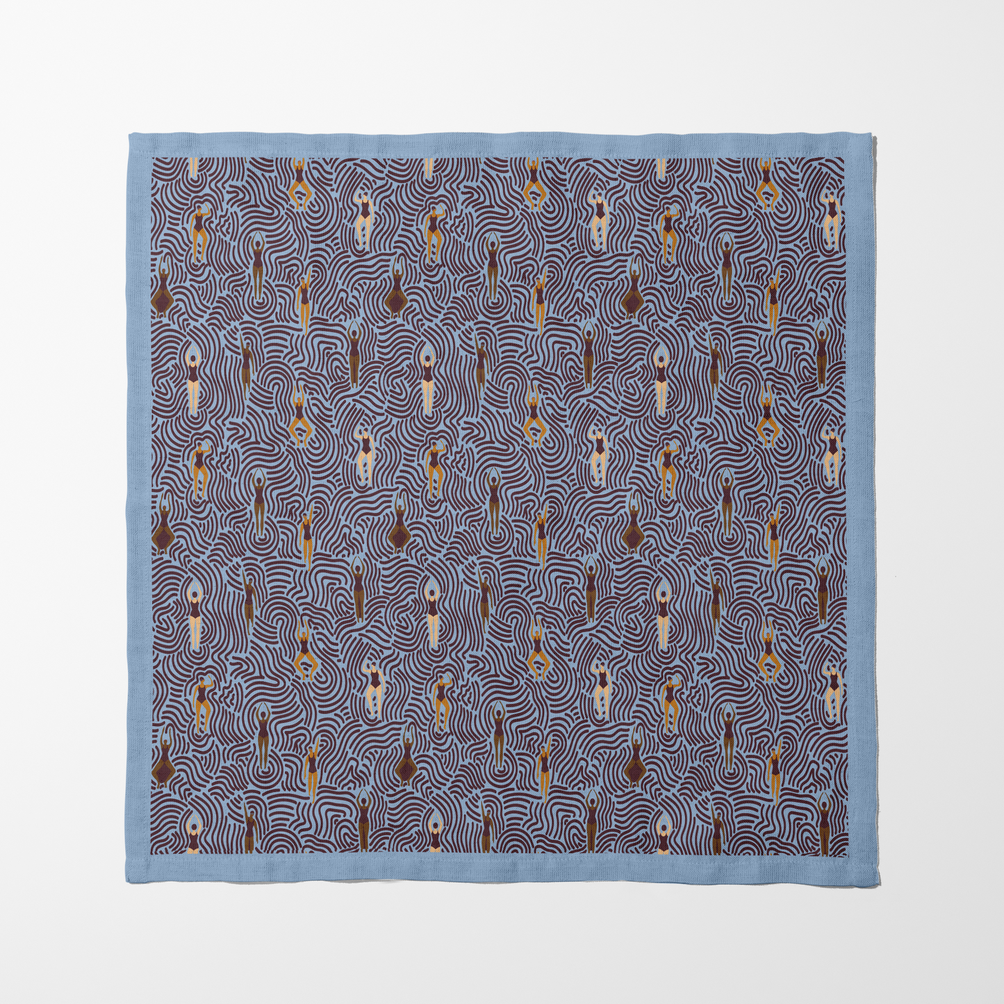 Swimmers in Summer Napkin in Sip and Swim in Lightweight Linen
