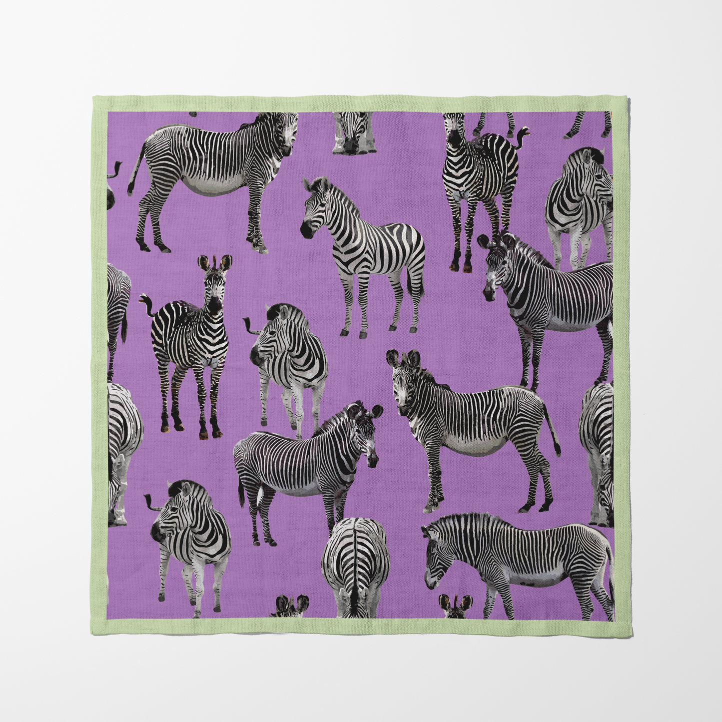 Zias Zebras Napkin Mauve Lime