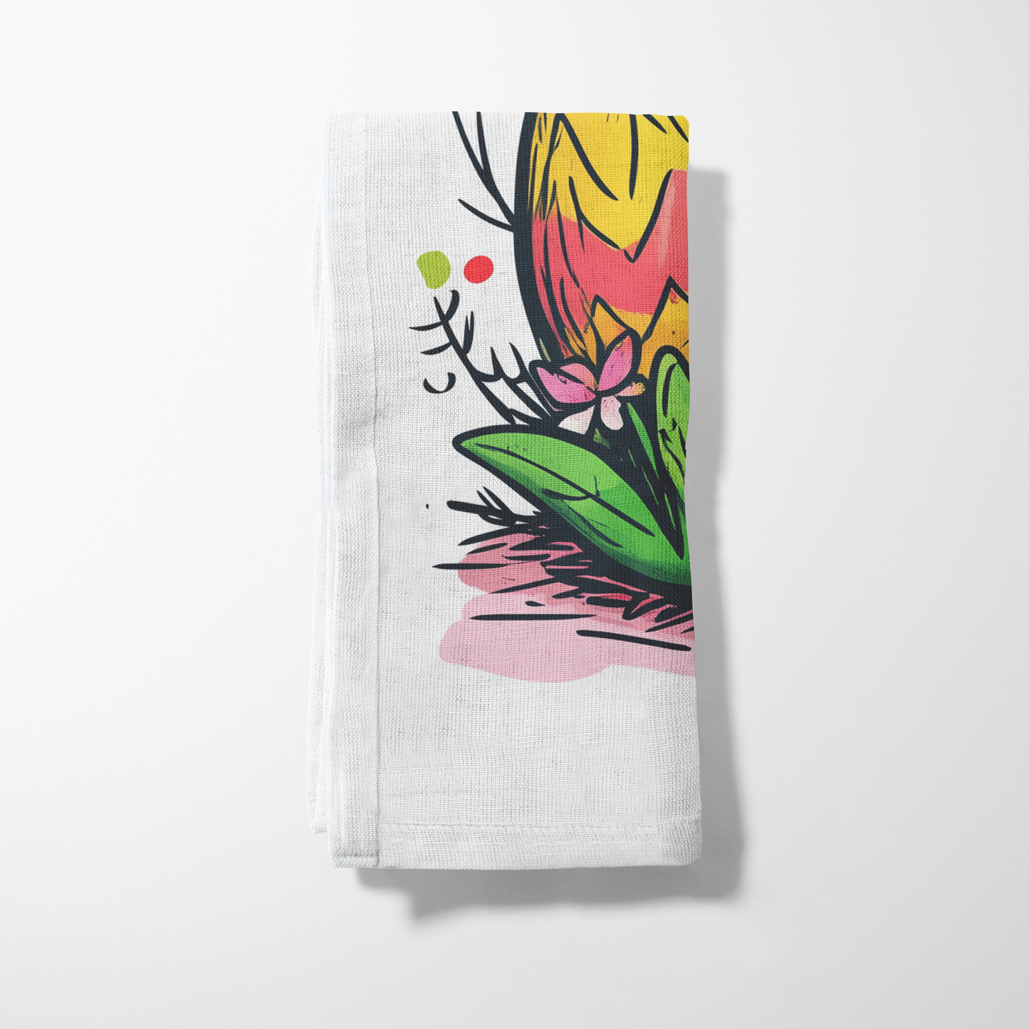 Yellow Chick and Easter Eggs Napkin