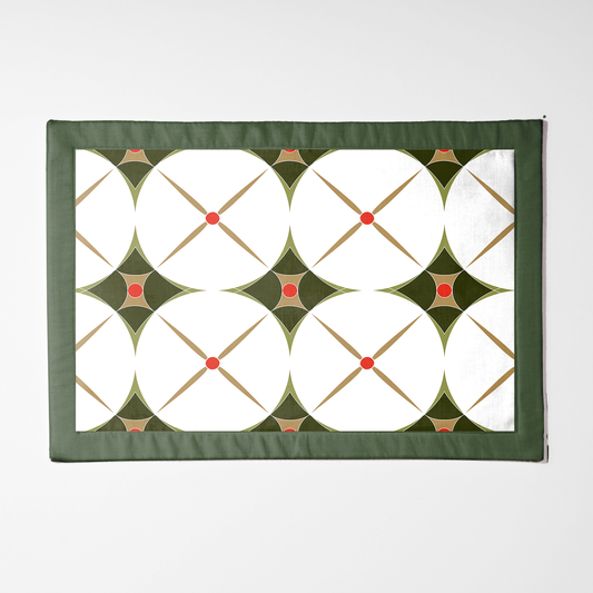 Holiday Abstract Placemat in Green