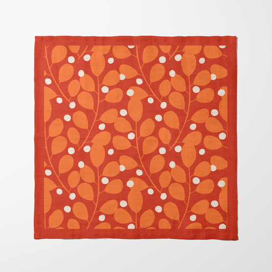 Branches + Dots Napkin in Orange