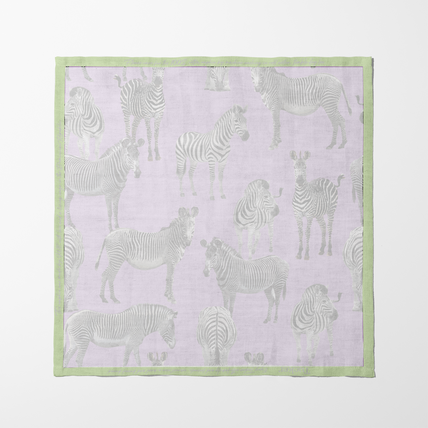 Zias Zebras Napkin Mauve Lime