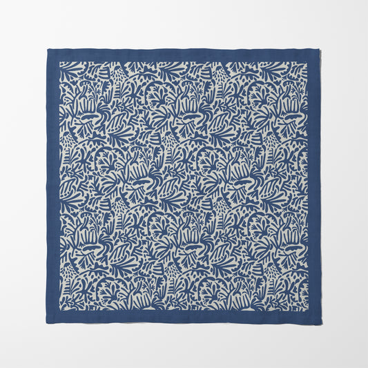 Jazz Garden Napkin in Navy Blue