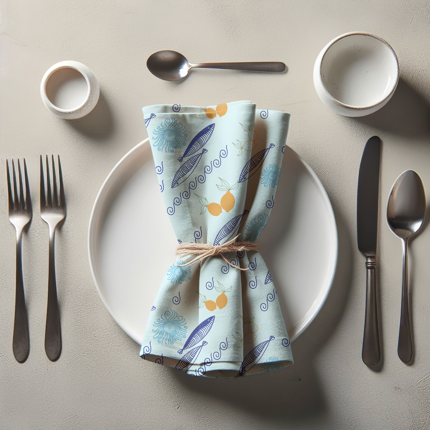 Fish & Lemon Napkin