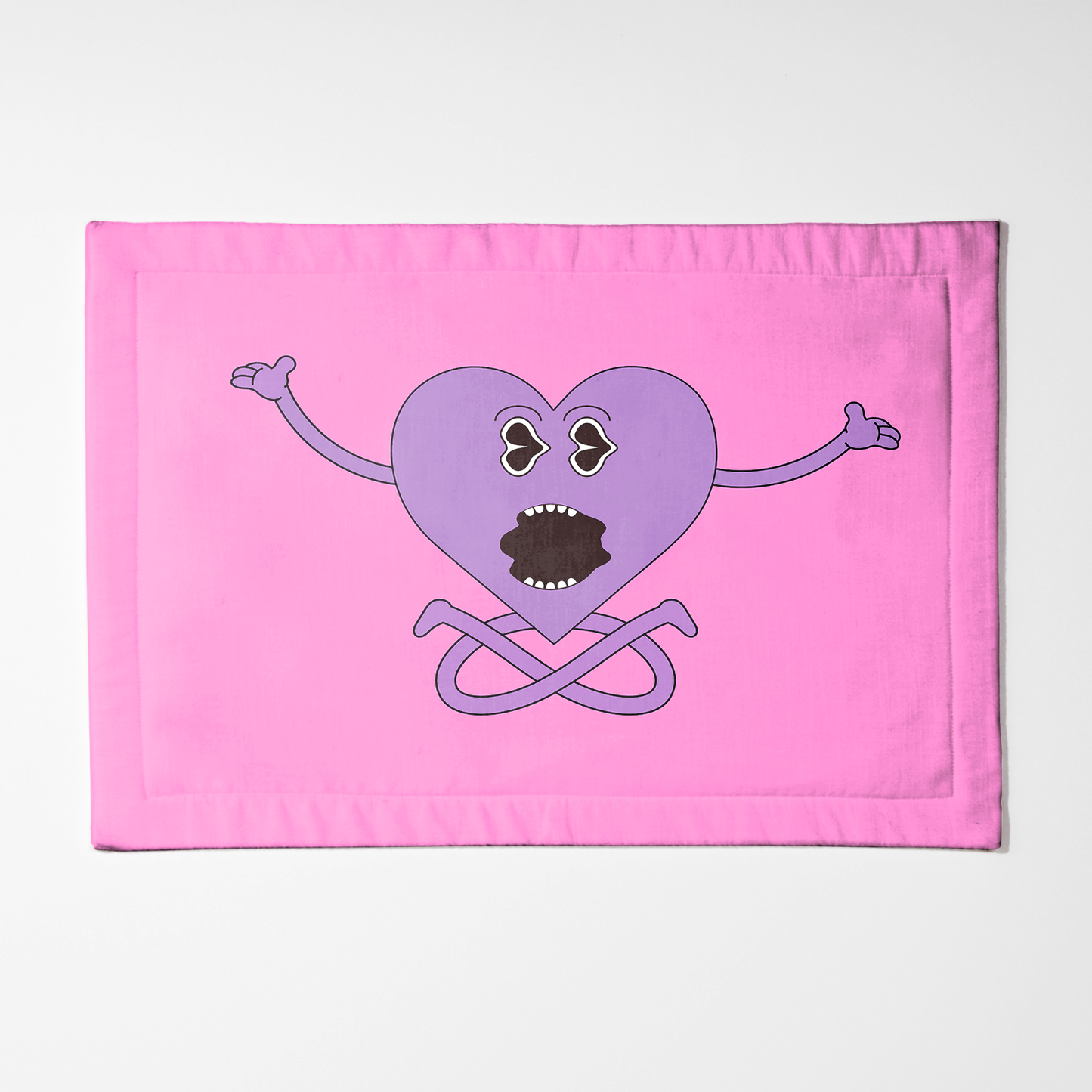 Purple Heart with Love Pink Placemat