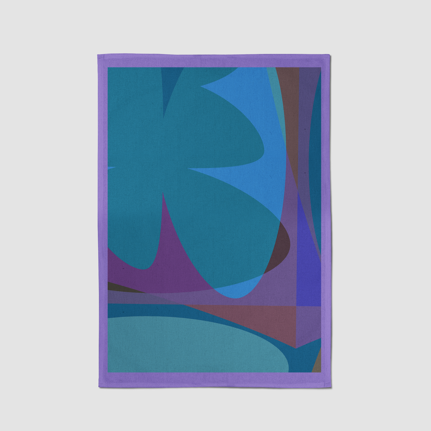Big Shapes Tea Towel in Blue