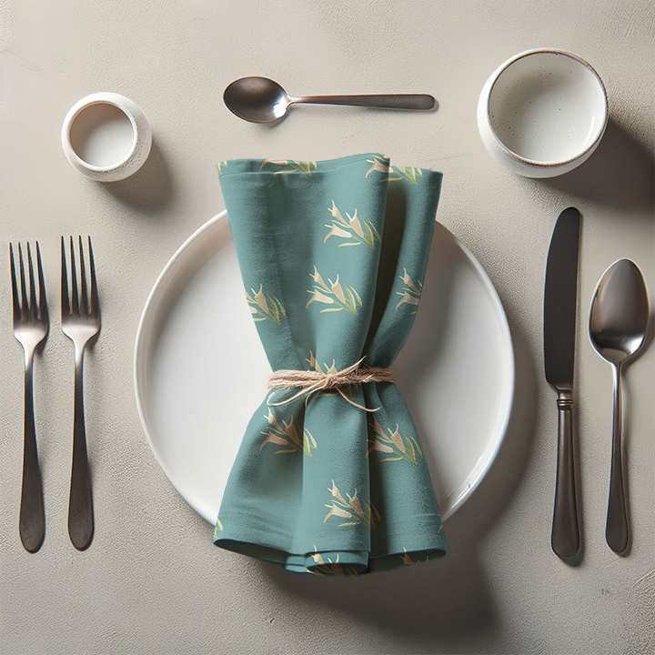 Echoes of Calla in Teal Napkin