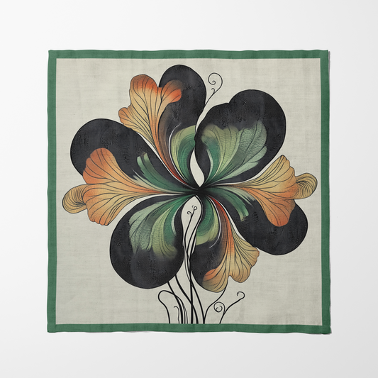Four Leaf Clover Napkin in Green