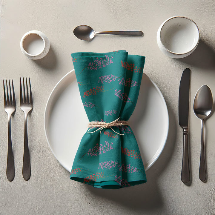Lavender Haze Purple & Teal Napkin