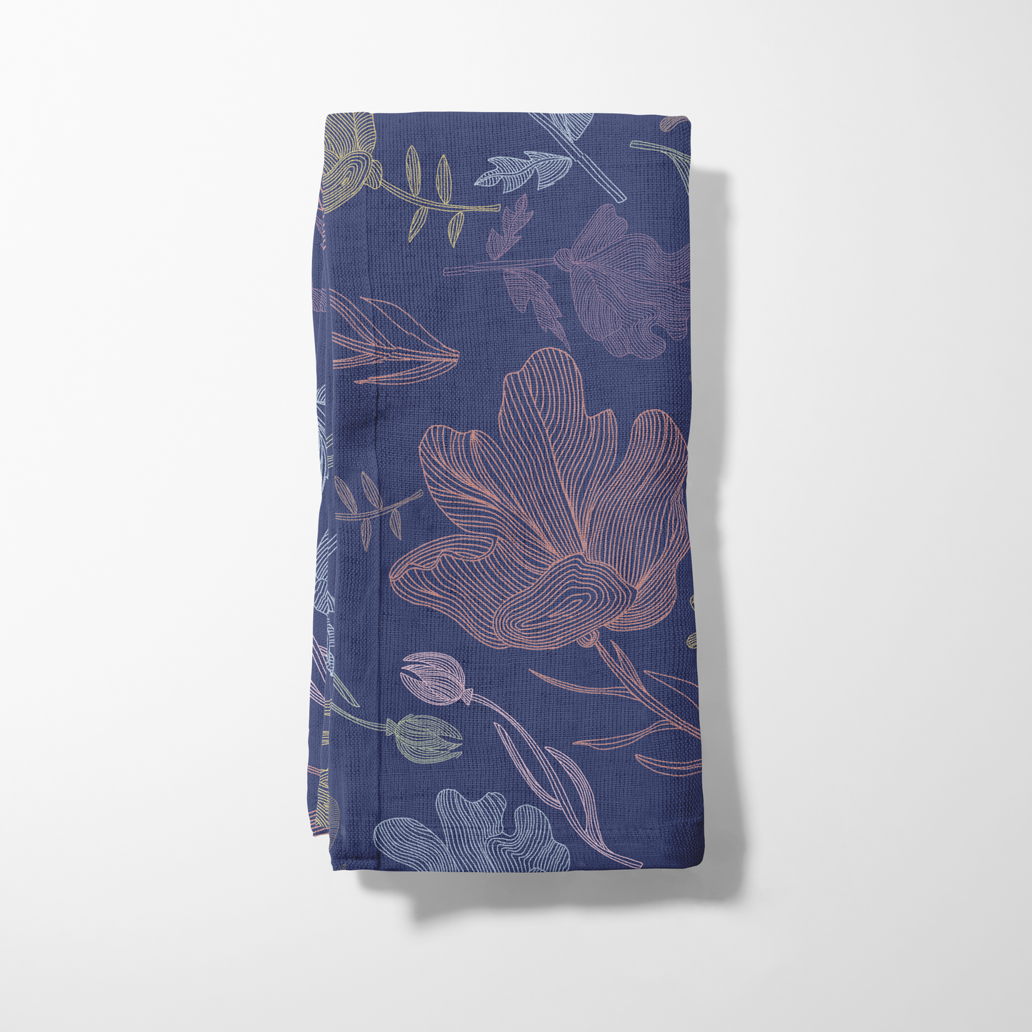 Summer Flowers Napkin in Blue