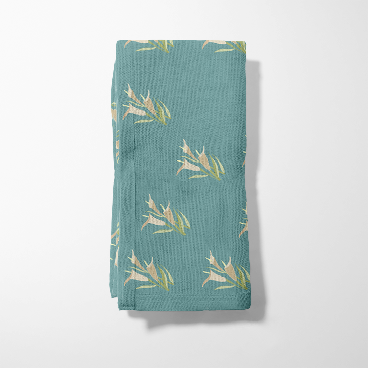 Echoes of Calla in Teal Napkin