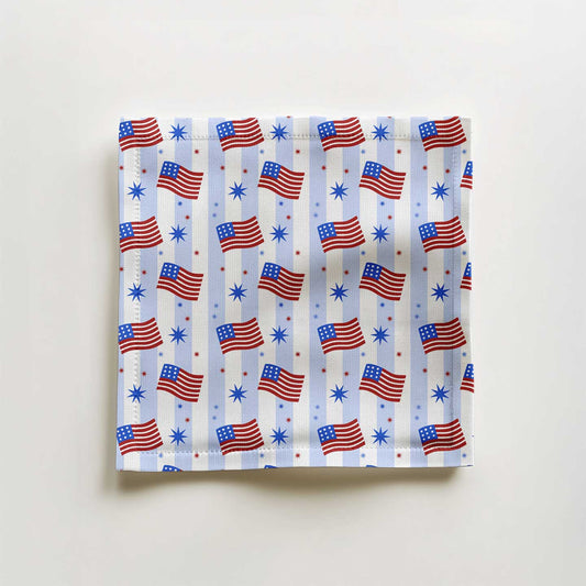 Red White Blue Cocktail Napkin