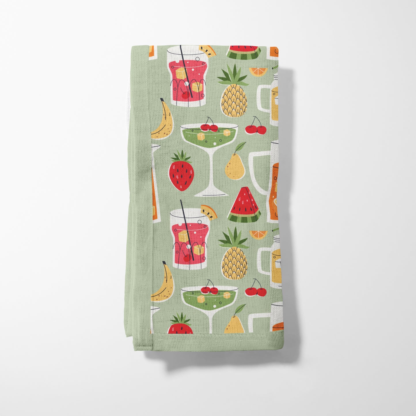 Summer Drinks Napkin in Green