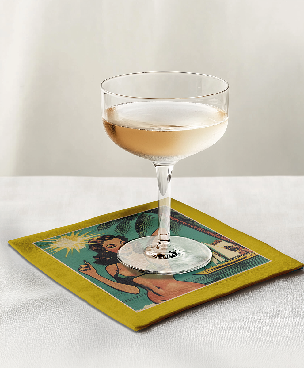 Hello Sunshine Cocktail Napkin in Sandy