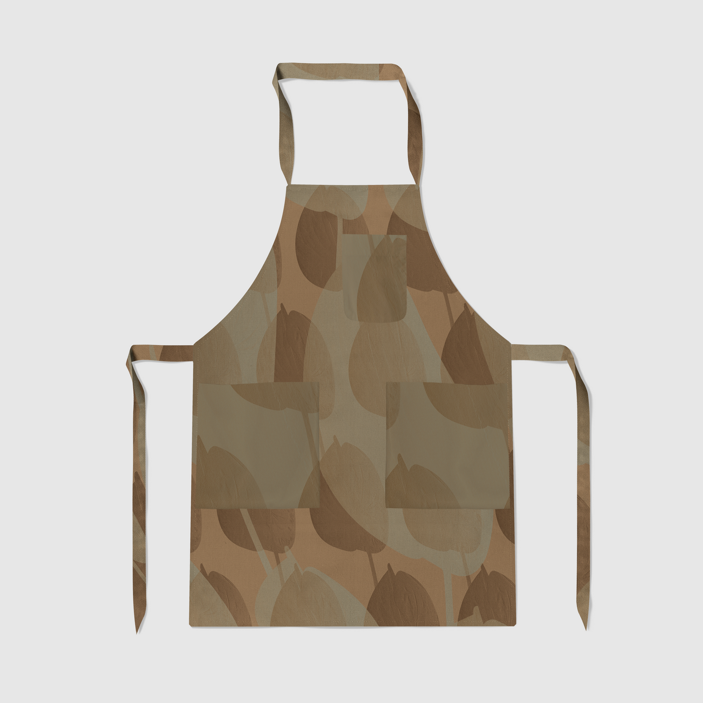 Whispering Anthurium Full Chef Apron in Mid Weight Cotton Twill